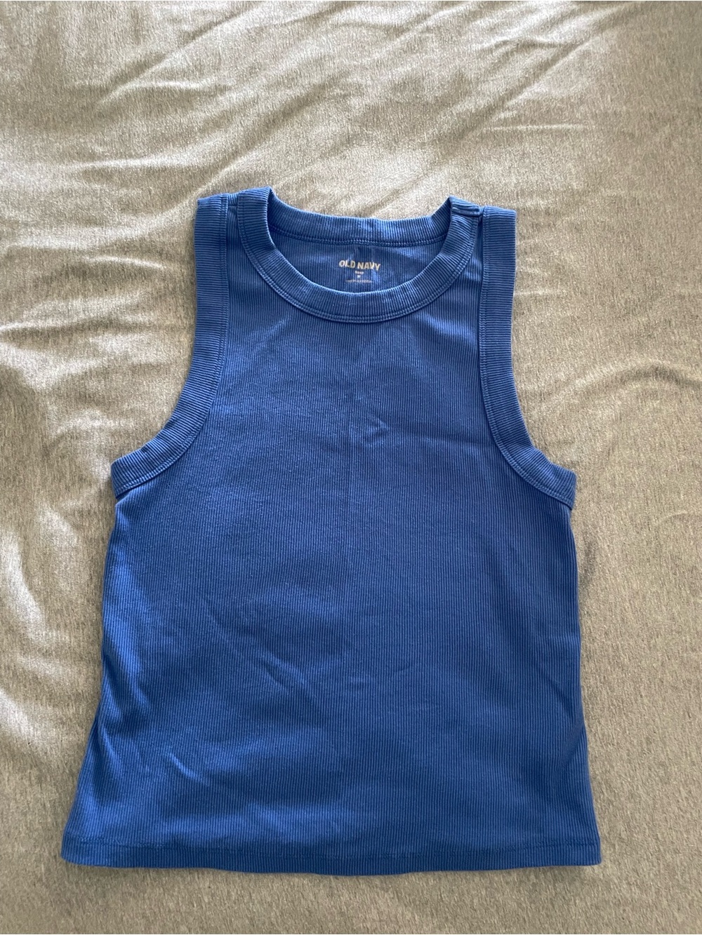 Old Navy Girls Blue Ribbed Tank Top